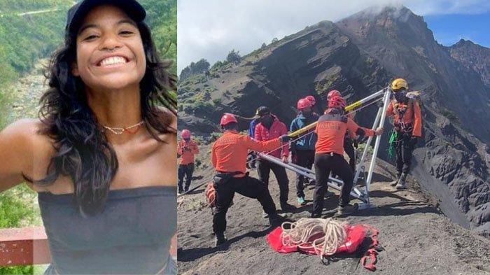 Juliana Martins dan tim SAR mengevakuasi di Gunung Rinjani